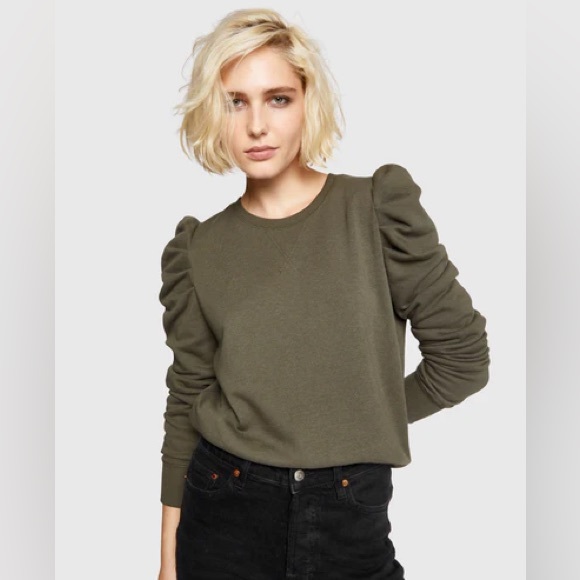 Rebecca Minkoff Tops - Rebecca Minkoff Janine Sweatshirt size Medium olive Khaki Green M